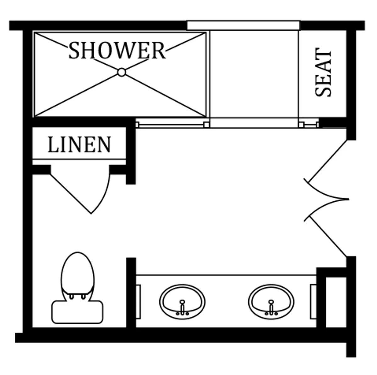 Alternate Second Floor Plan | Optional Roman Bath