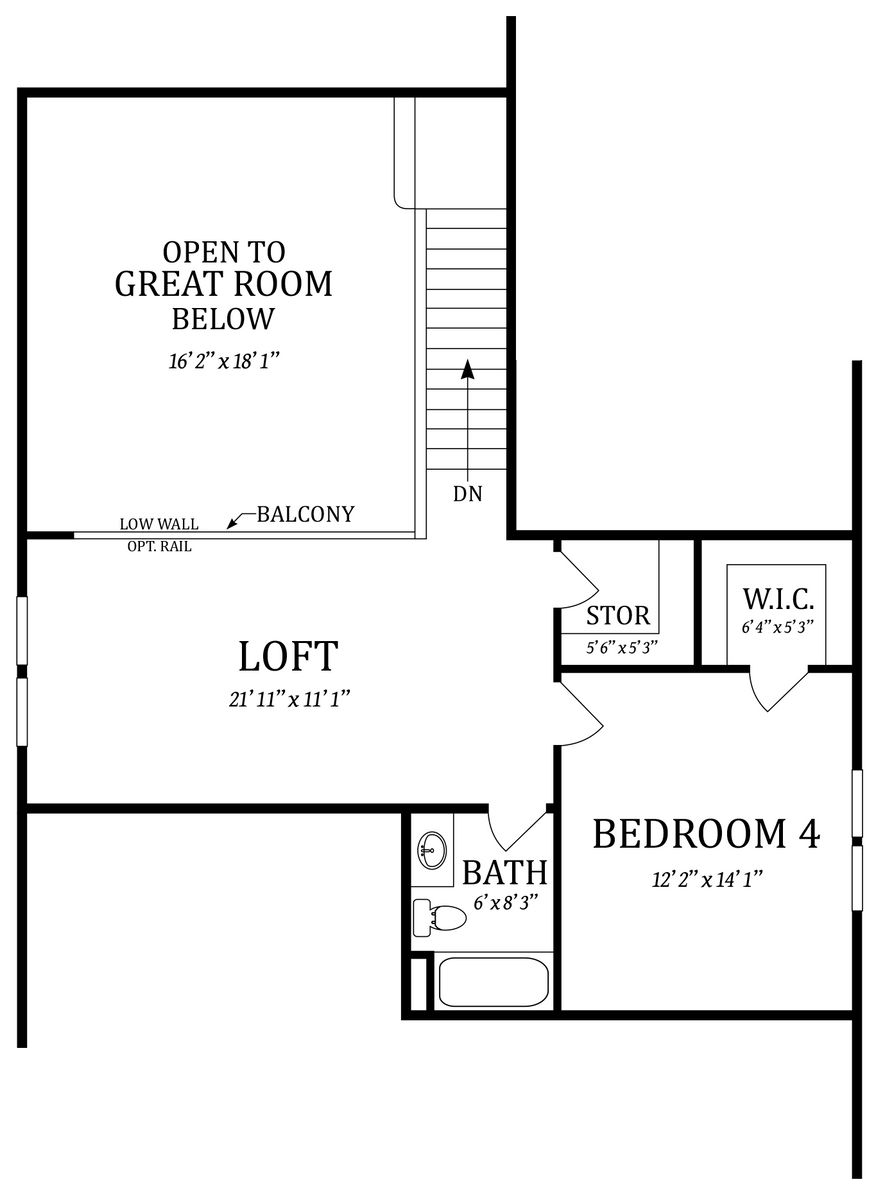 Optional Second Floor Plan