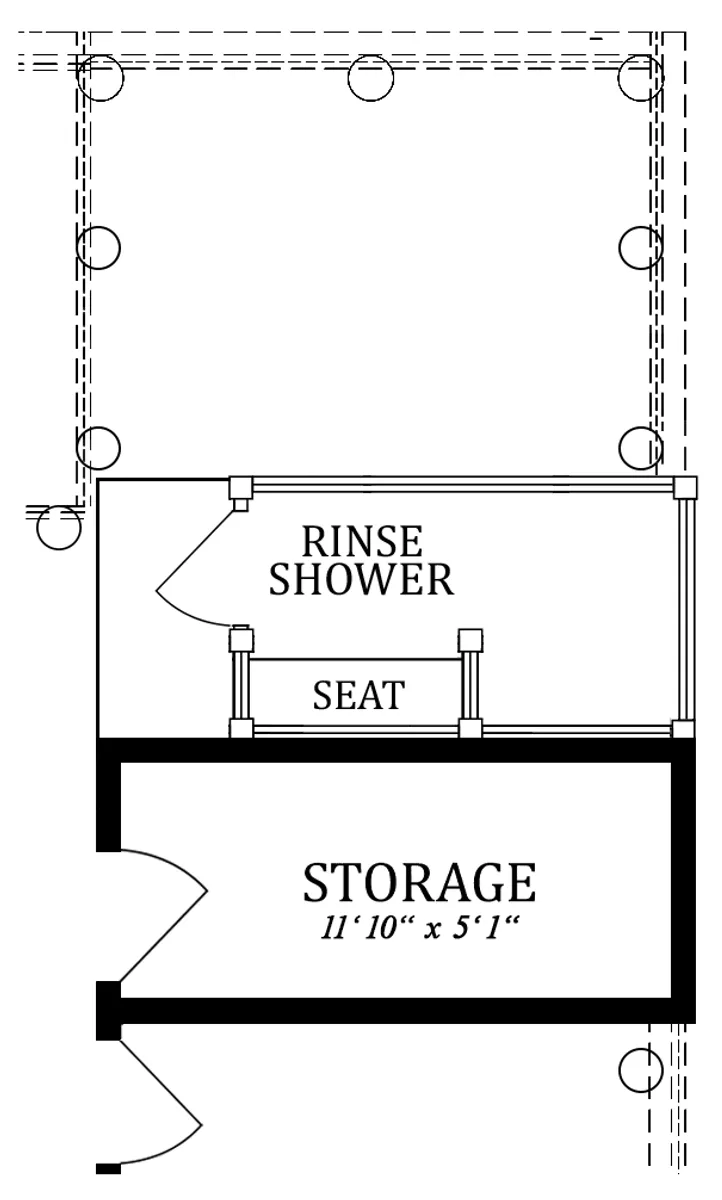 Lower Level Floor Plan | Optional Rinse Shower
