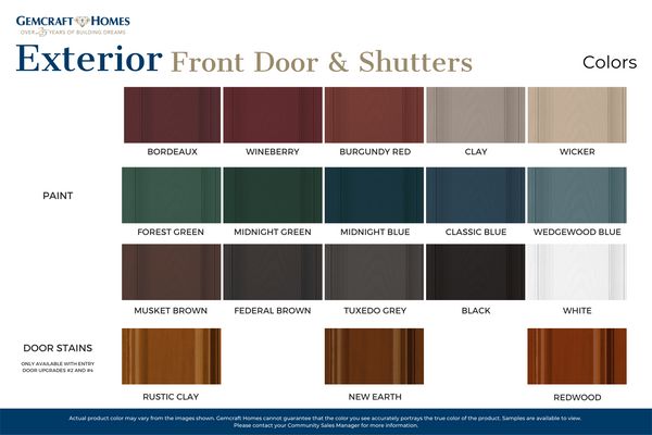 Exterior Front Door & Shutters Colors