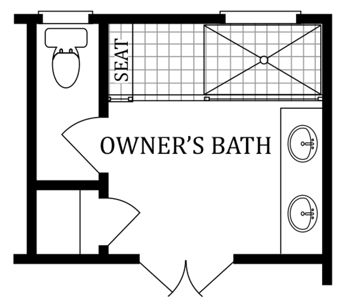 Second Floor | Optional Roman Owner's Bath
