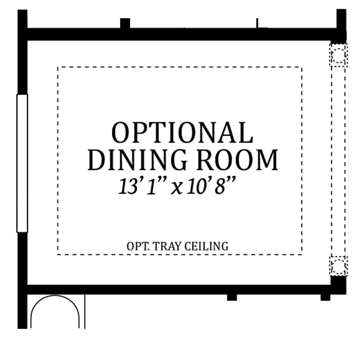 First Floor | Optional Dining Room - In Lieu of Bedroom 3
