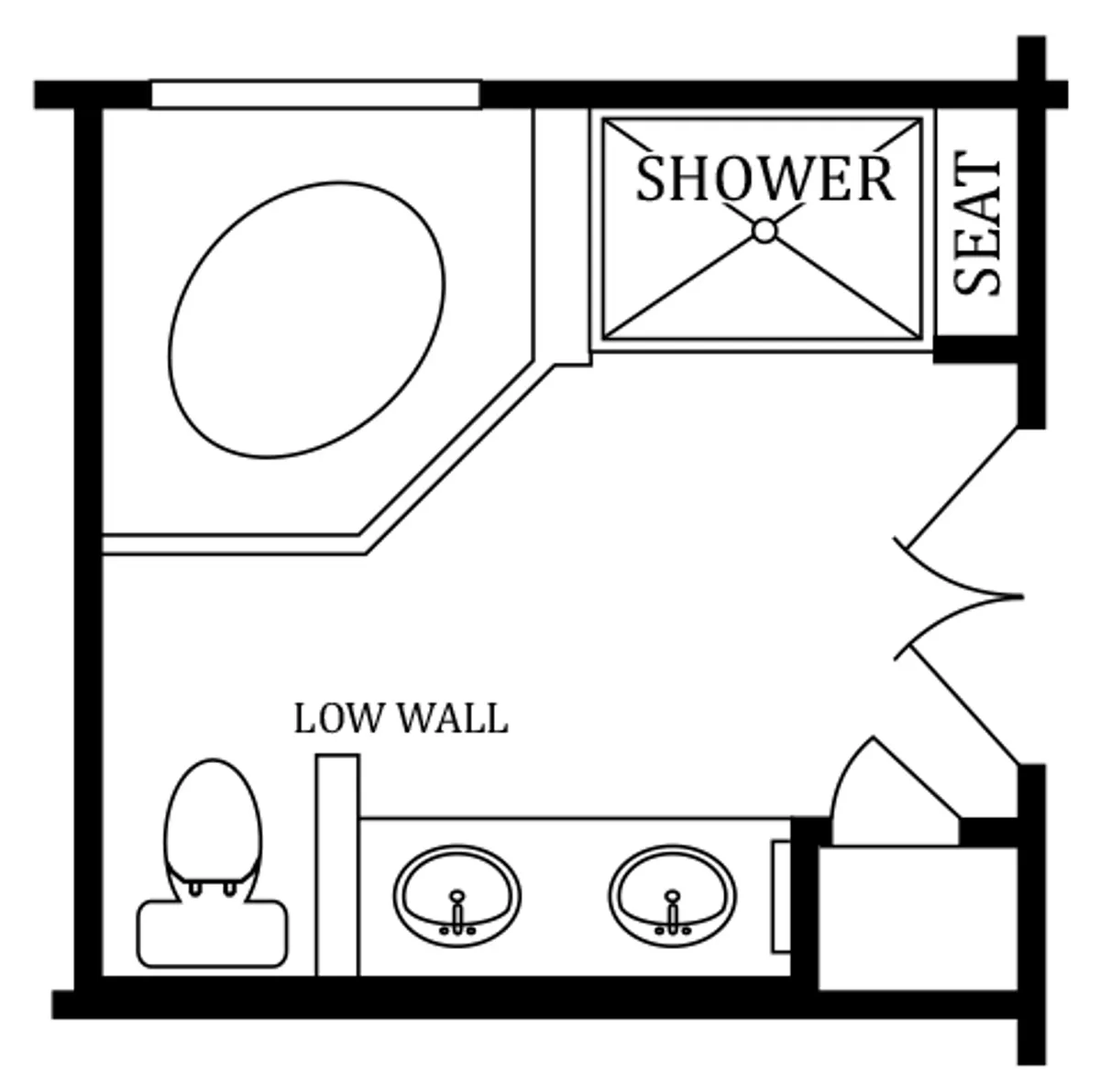 Alternate Second Floor Plan | Optional Super Bath