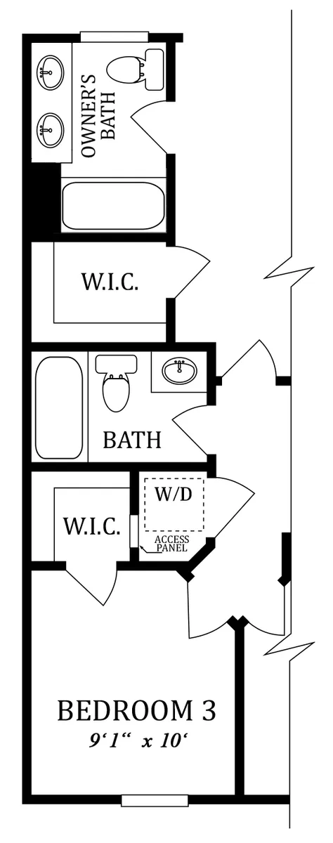 Second Floor | Optional Two Bath