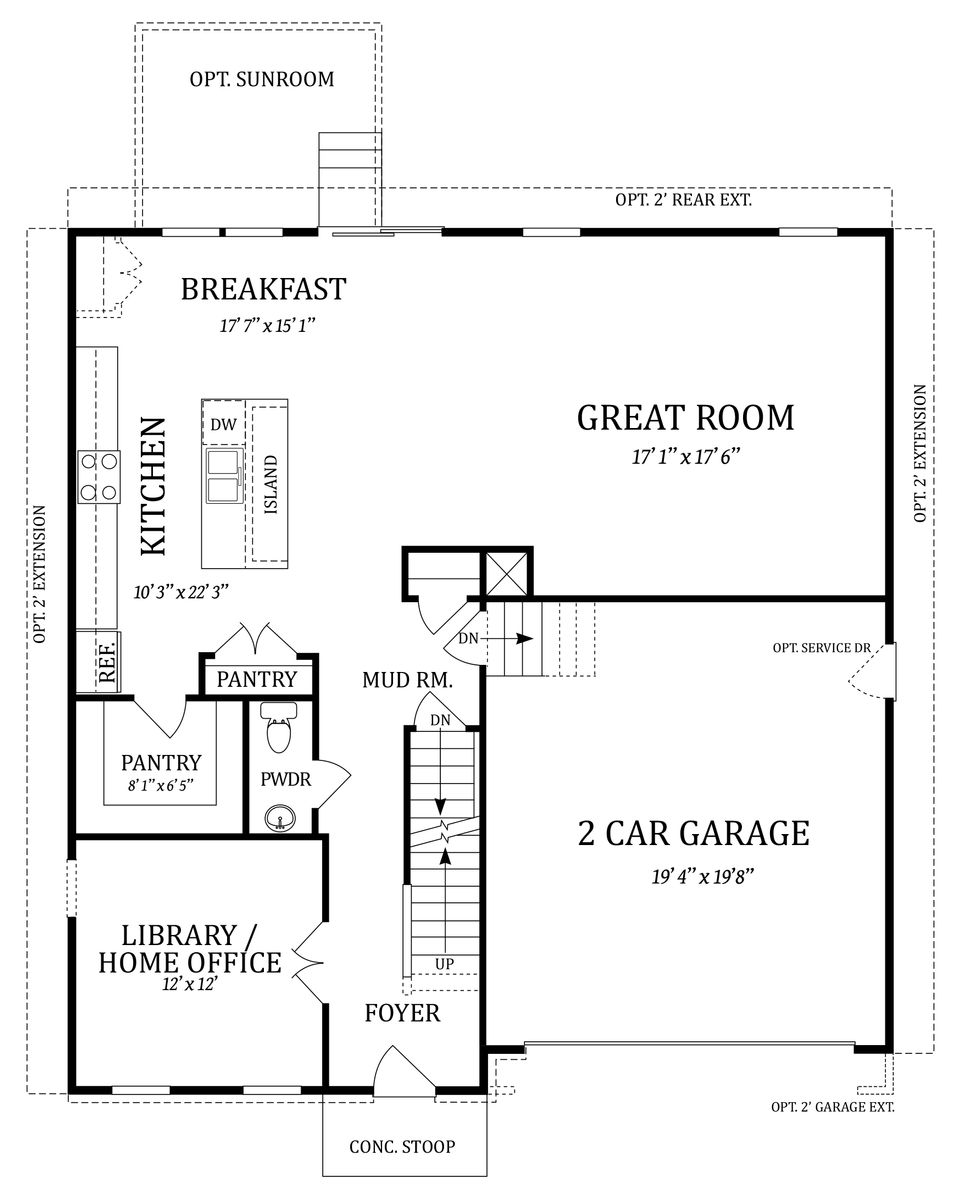 Alternate First Floor Plan