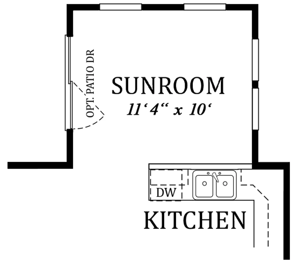 First Floor Plan | Optional Sunroom