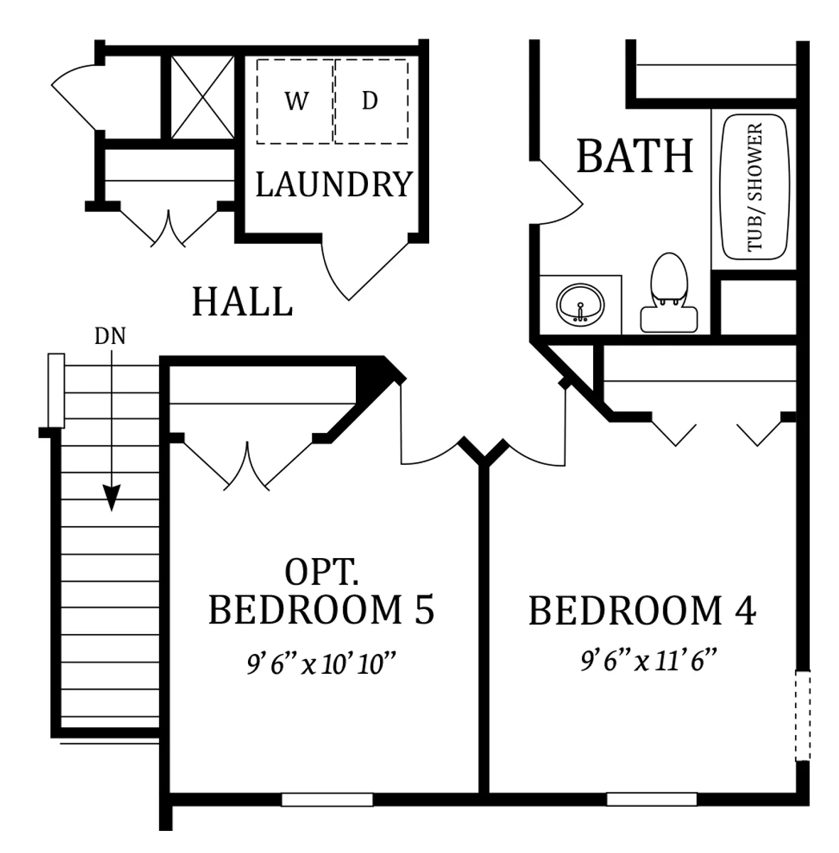 Optional Bedroom #5 | In Lieu of Loft