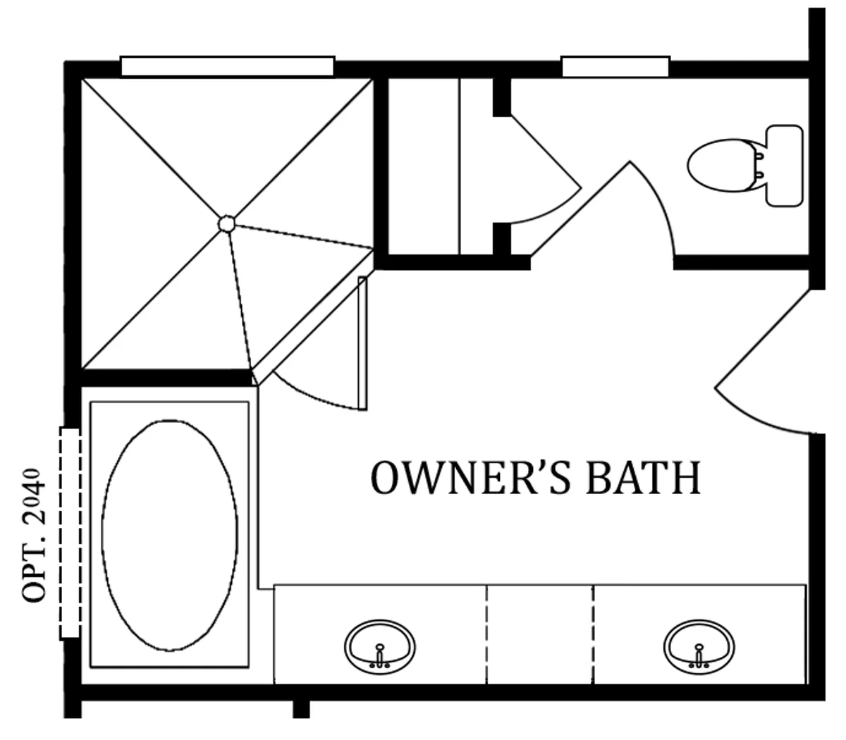 First Floor Plan | Optional Deluxe Owner's Bath