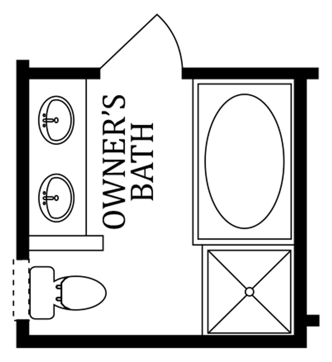 First Floor Plan | Optional Super Owner's Bath