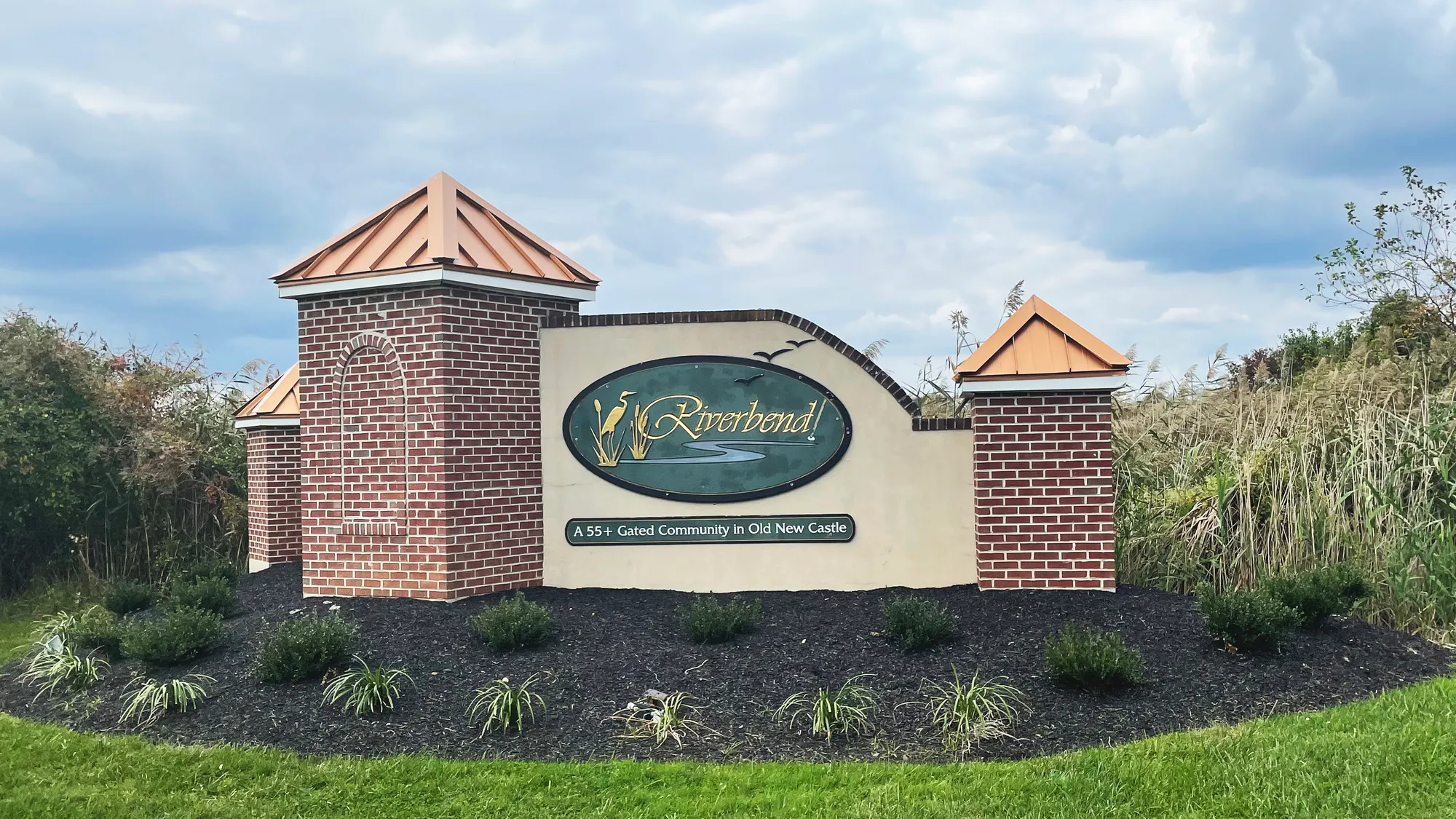 riverbend entrance sign by gemcraft homes