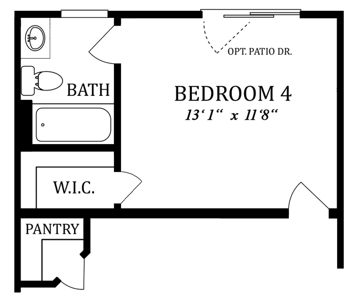 First Floor | Optional Bedroom 4 - In Lieu of Morning Room