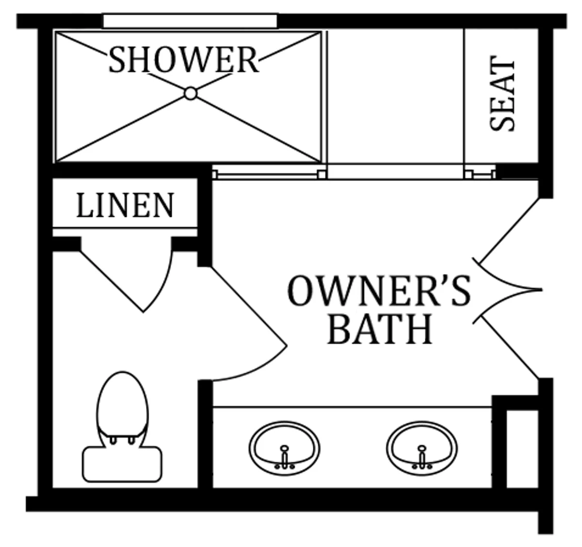 Opt. Second Floor | Optional Roman Owner's Bath