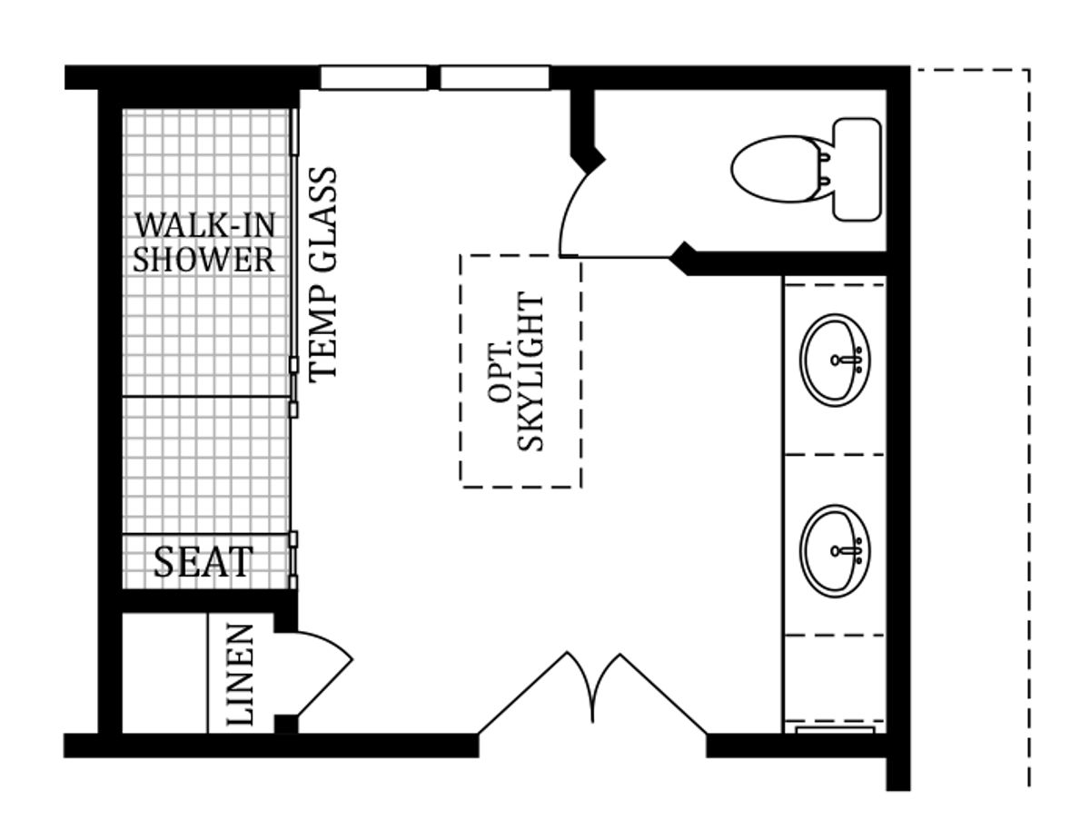 Second Floor Plan | Optional Roman Owner's Bath