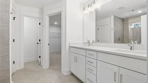 Primary bathroom - Photo represents the actual home