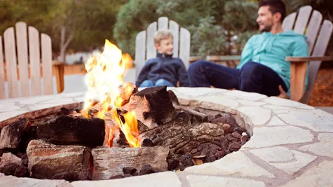 Socialize around the fire pit with friends and family at Randolph Pond.