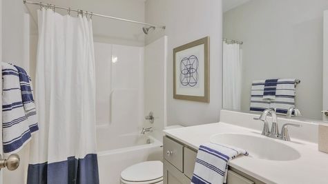Monterey Villa Guest Bathroom in Basement