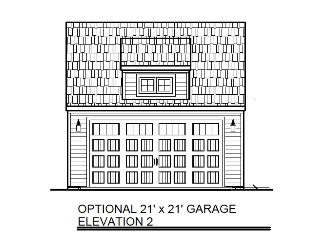 Optional 21'x21' Detached Garage Elevation II