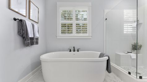 Stuart Farmhouse - Owner's Suite Bath (Free standing bathtubs are currently not available)