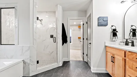 Primary Bathroom with Walk-In Closet