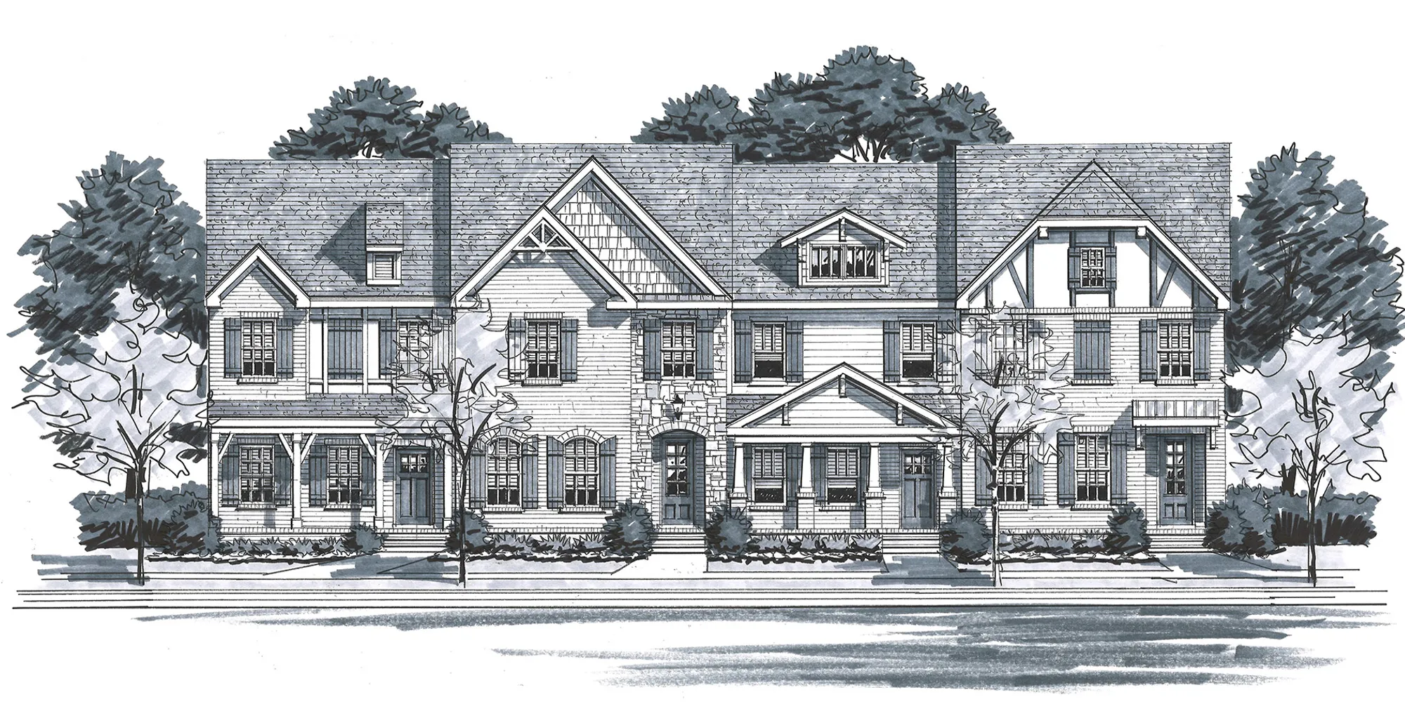 The Preserve at Belle Pointe Townhomes Elevation C