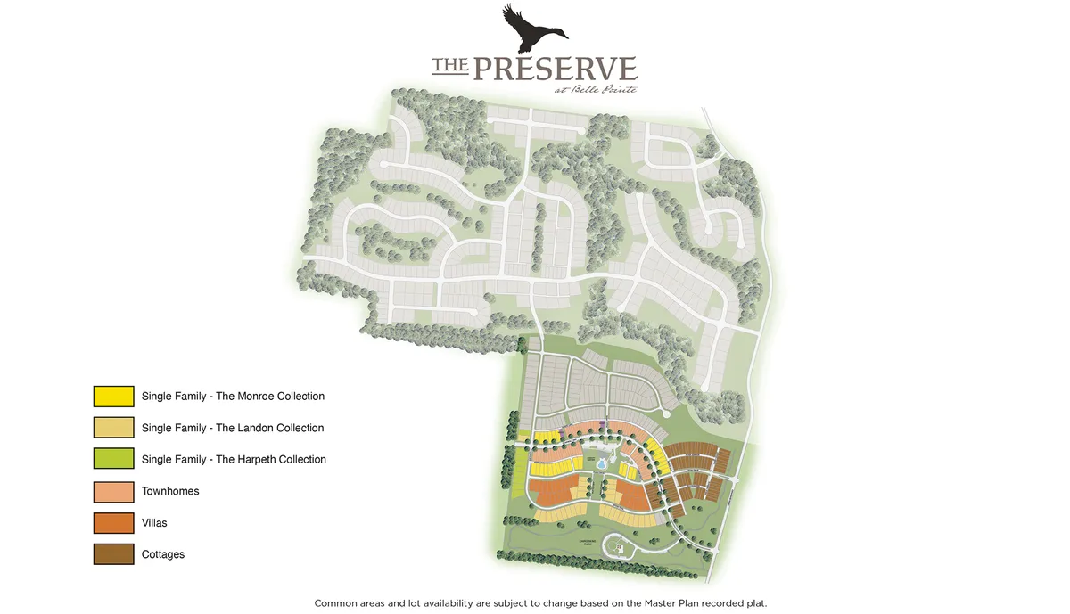 The Preserve at Belle Pointe master plan plat map