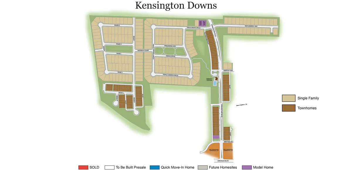 Kensington Downs master plan plat map