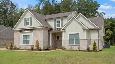 Brick and siding exterior with multiple gables
