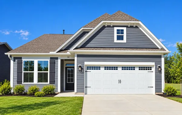 Crisp white trim beautifully contrasts the classic
