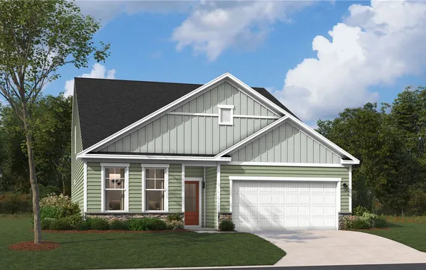 Gable rooflines and board-and-batten accents creat