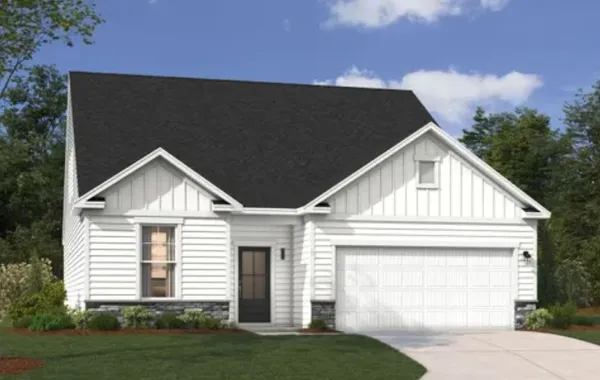 An attractive gabled roofline and clean siding def