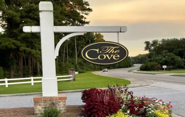 The Cove Entrance Sign