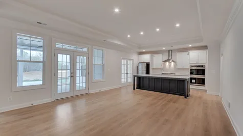 Family Room and Kitchen with Optional Tray Ceiling