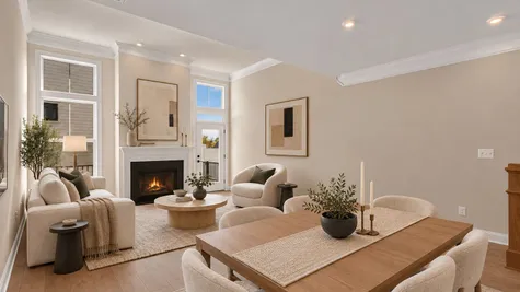 Image has been virtually staged to illustrate potential use of space. Furniture, décor, and finishes may not reflect the current condition of the home.