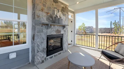 Outdoor Fireplace & Screened-in Patio