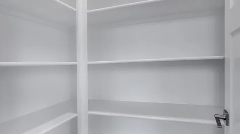 Pantry with Wood Shelving