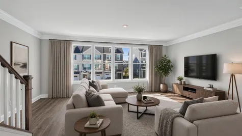 Image has been virtually staged to illustrate potential use of space. Furniture, décor, and finishes may not reflect the current condition of the home.