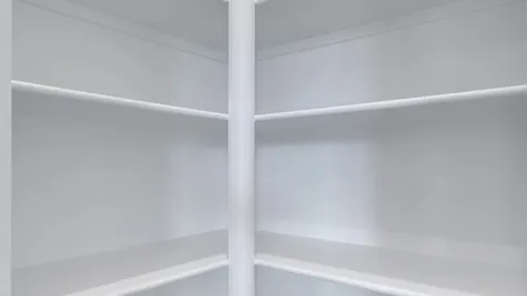 Pantry with Wood Shelves
