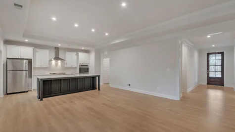 Family Room and Kitchen with Optional Tray Ceiling
