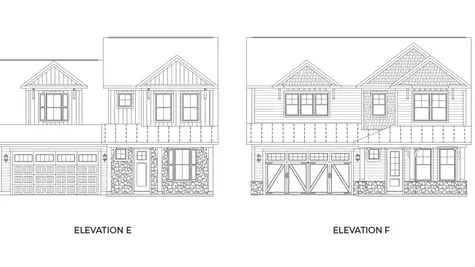 Elevations E & F in Galaxie Farm and Brookhill