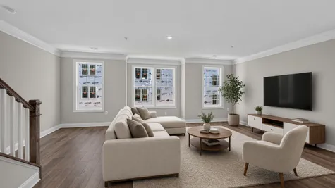 Image has been virtually staged to illustrate potential use of space. Furniture, décor, and finishes may not reflect the current condition of the home.
