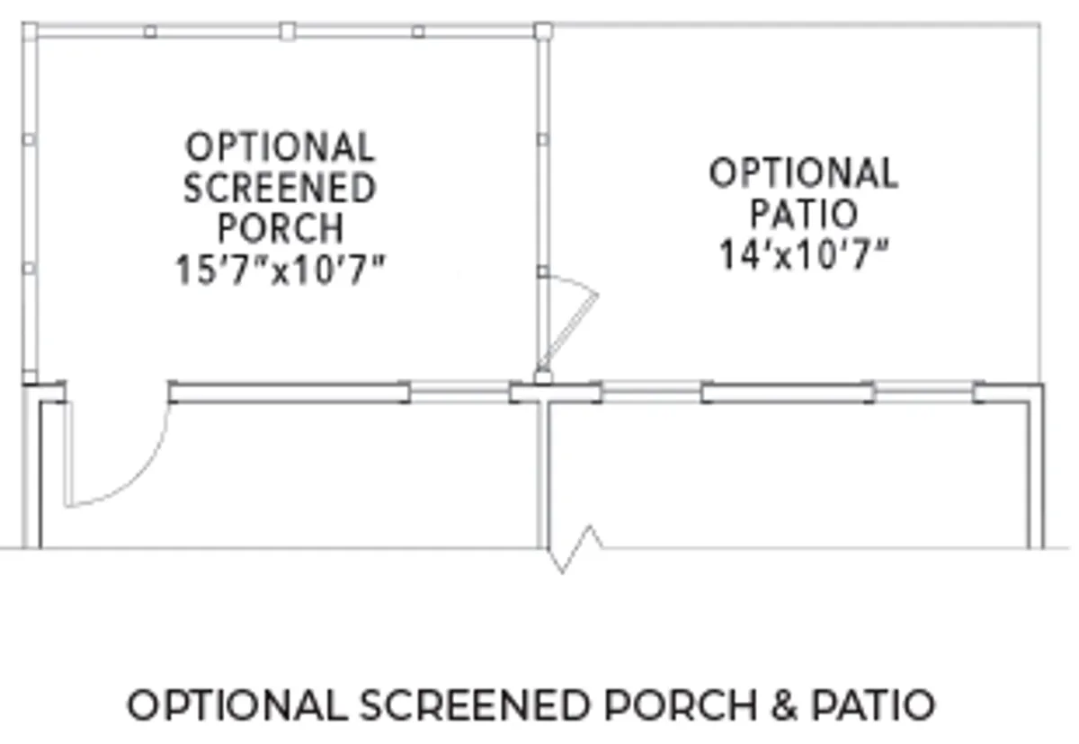 Optional Screened Porch + Patio Combination