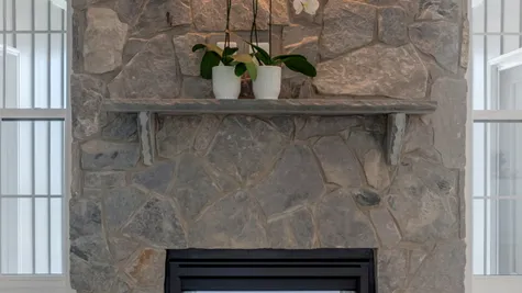 Optional Indoor/Outdoor Fireplace with Stone Surround