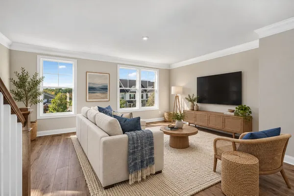 Image has been virtually staged to illustrate potential use of space. Furniture, décor, and finishes may not reflect the current condition of the home.