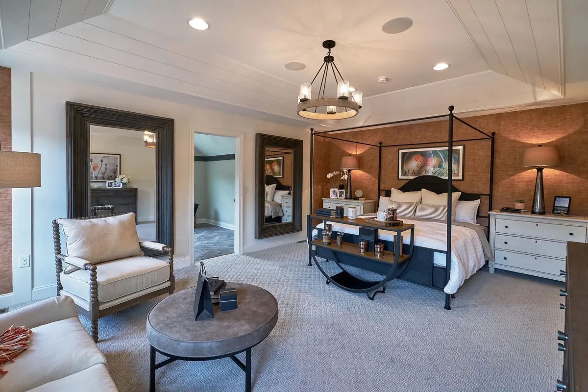 Master Bedroom with tray ceiling from hallmark homes