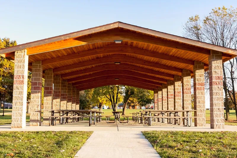 Large Outdoor Pavilion with Picnic Tables