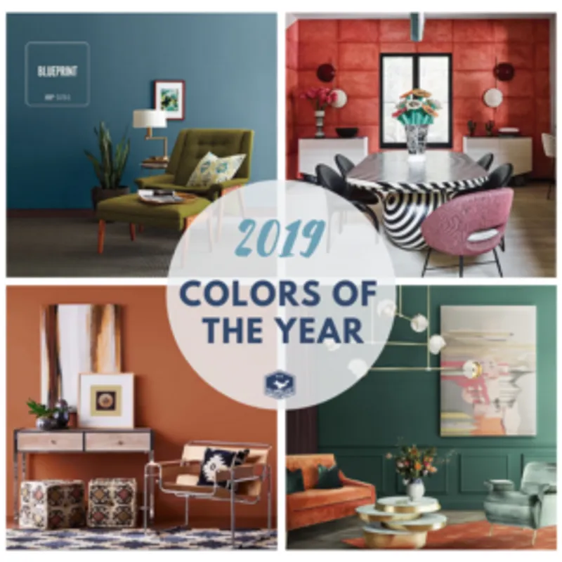Incorporate 2019 Colors of the Year into Your Home