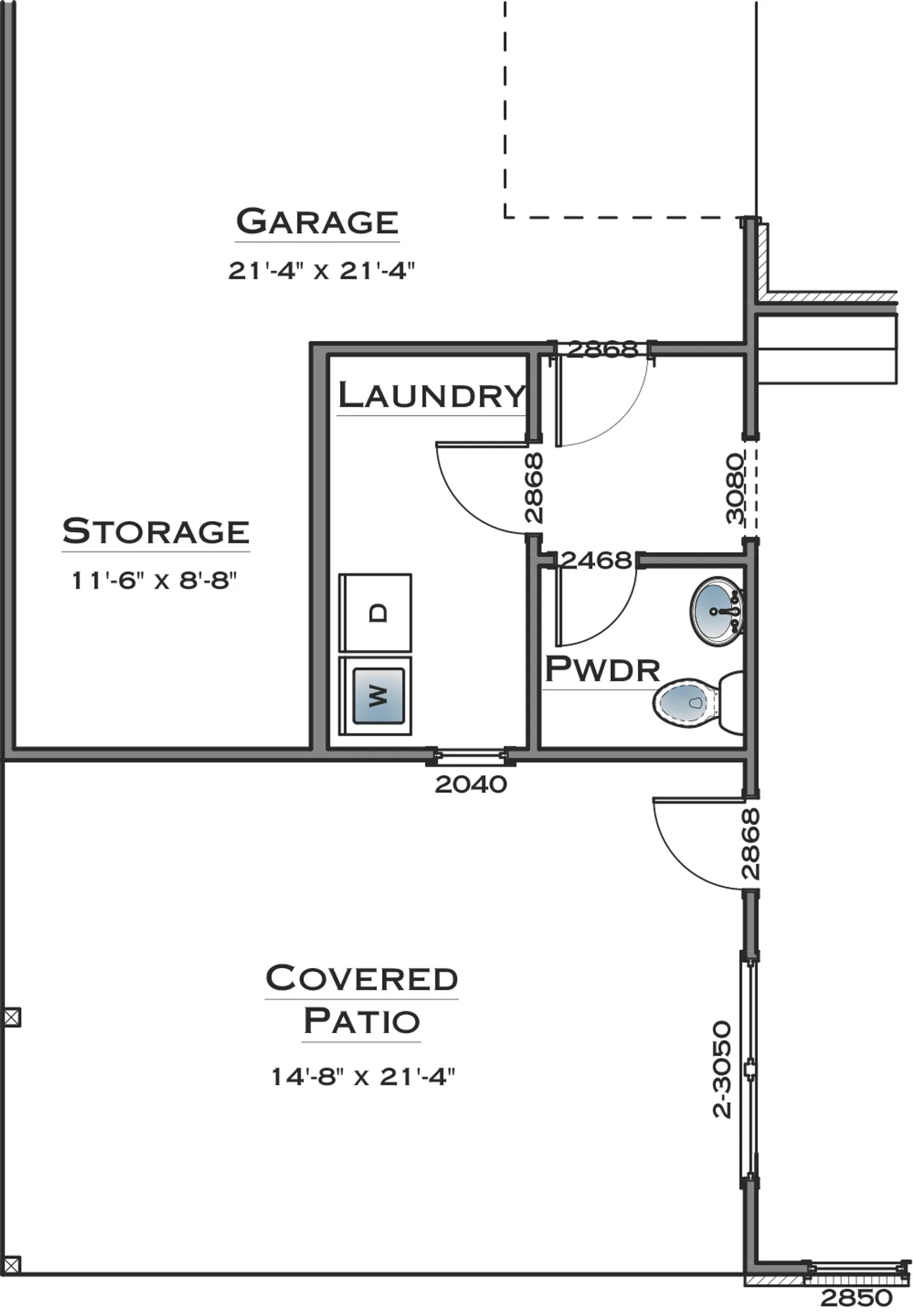 Covered Patio - Garage Storage Option - undefined