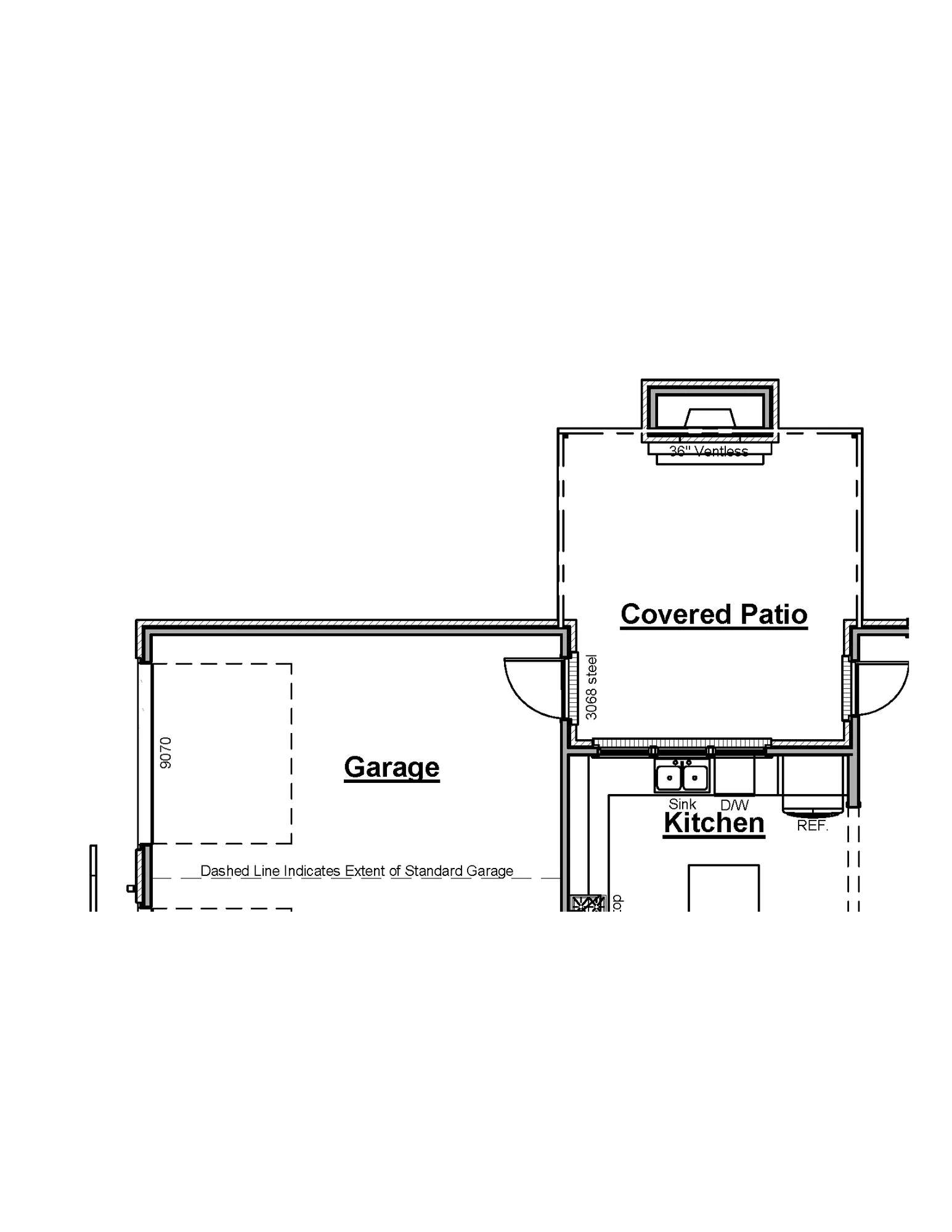 3rd Car Garage with Outdoor Fireplace Option - undefined
