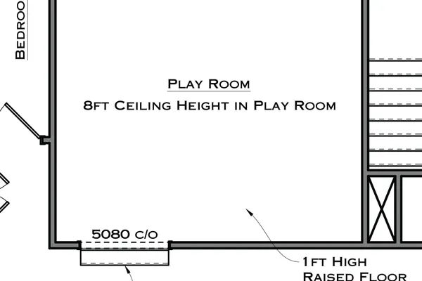 2nd Floor - Play Room Option Adds ~304sf