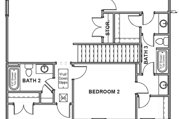 Larger Loft with Jack & Jill Bath Option Adds Approx. 297sf of Living